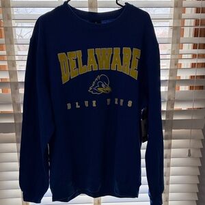 Delaware Blue Hens Crewneck Sweater - Blue